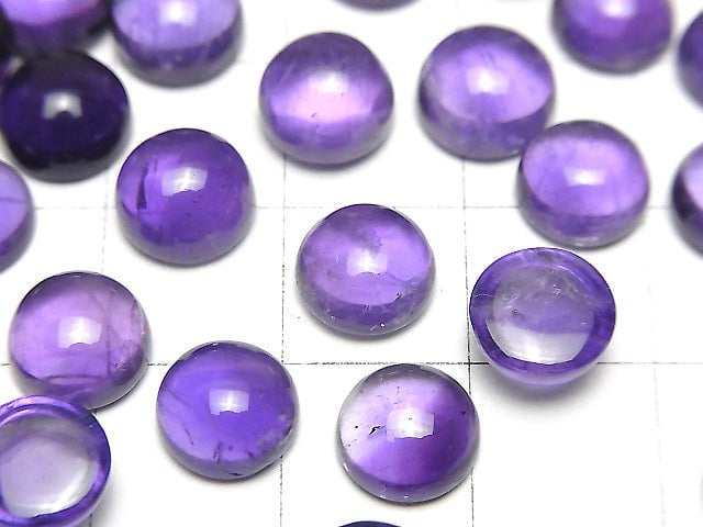 尚比亞紫水晶 AA++ 圓形蛋面 8x8mm 3顆