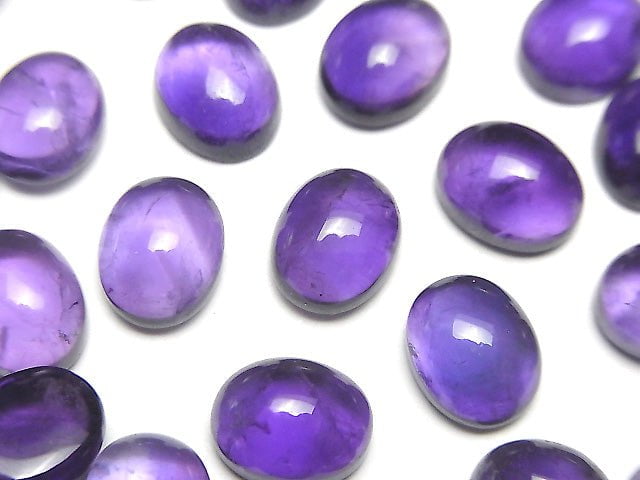 尚比亞紫水晶 AA++ 橢圓形素面蛋面 10x8mm 5顆