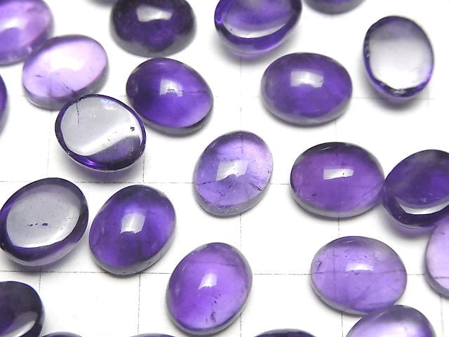 Sambia Amethyst AA++ Oval Cabochon 10x8mm 5Stücke