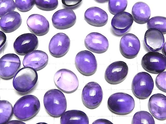 Sambia Amethyst AA++ Oval Cabochon 10x8mm 5Stücke