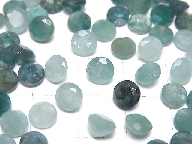 馬達加斯加藍鑽石 頂級AA級 無孔 圓刻面 6x6mm 5顆
