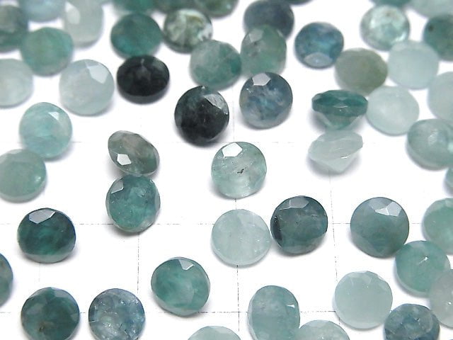 Grandidierite AA Undrilled Round Faceted 6x6mm 5pcs