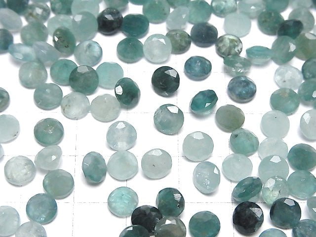 Grandidierite AA Undrilled Round Faceted 6x6mm 5pcs