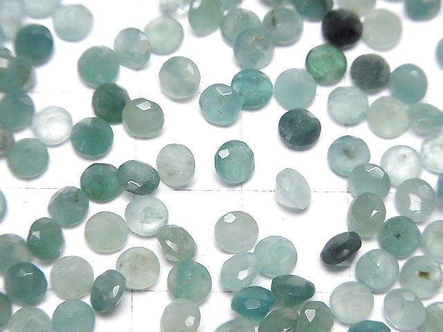 Grandidierit AA lose Steine rund facettiert 4x4mm 10 Stück