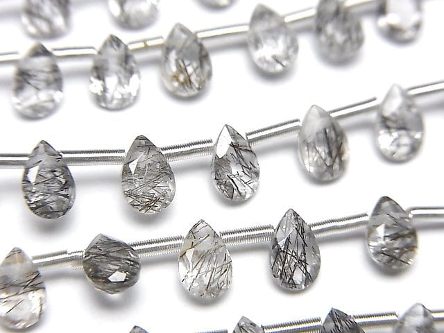 High Quality Tourmaline Quartz AAA- Pear shape Faceted 6x4mm 1strand (13pcs)