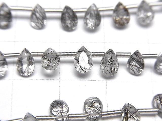 High Quality Tourmaline Quartz AAA- Pear shape Faceted 6x4mm 1strand (13pcs)