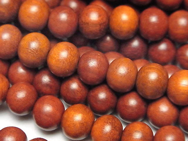 Redwood Semi Round 8mm 1strand beads (aprx.15inch / 38cm)