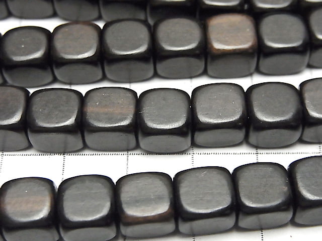 1strand $4.19! Ebony Wood Cube 8x8x8mm 1strand beads (aprx.15inch/38cm)