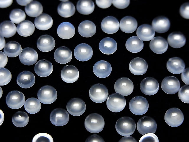 High Quality Blue Chalcedony AAA Round Cabochon 4 x 4 x 2.5 mm 10 pcs $3.79!