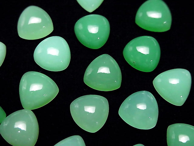 3pcs $14.99! Chrysoprase AA++ Triangle Cabochon 9x9mm 3pcs