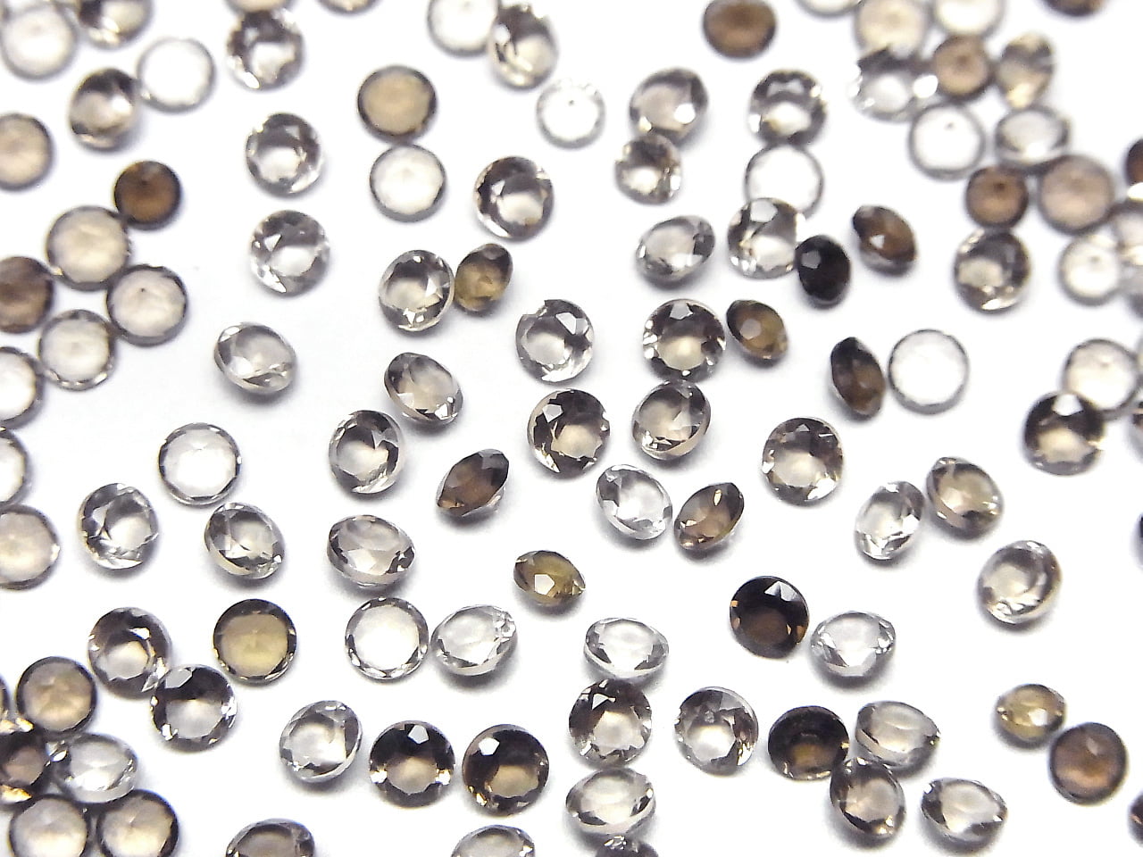 高品質煙水晶 AAA 刻面圓形裸石 3x3mm 10顆