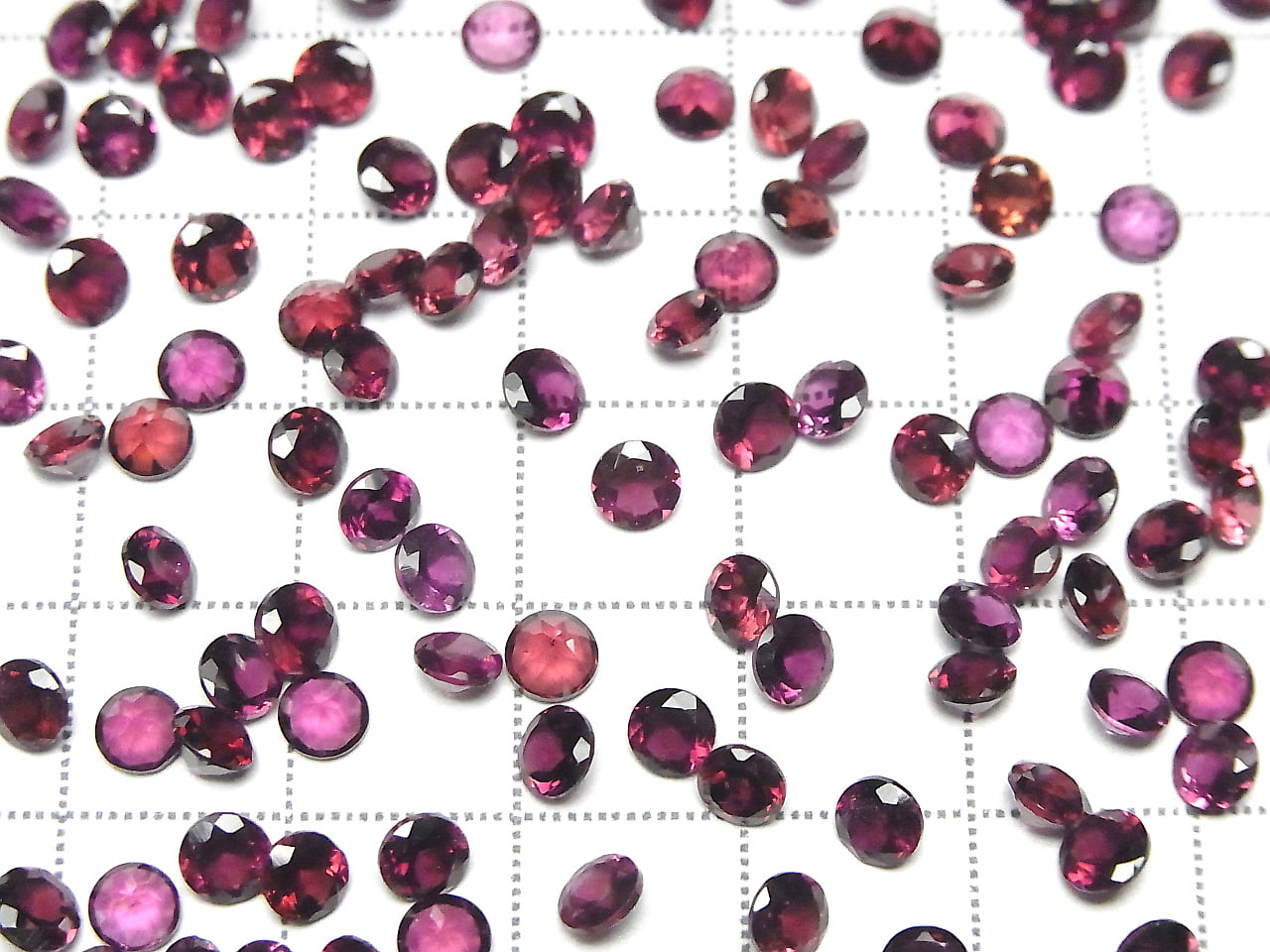 Hochwertiger Rhodolith Granat AAA lose Steine rund facettiert 4x4mm 10 Stück