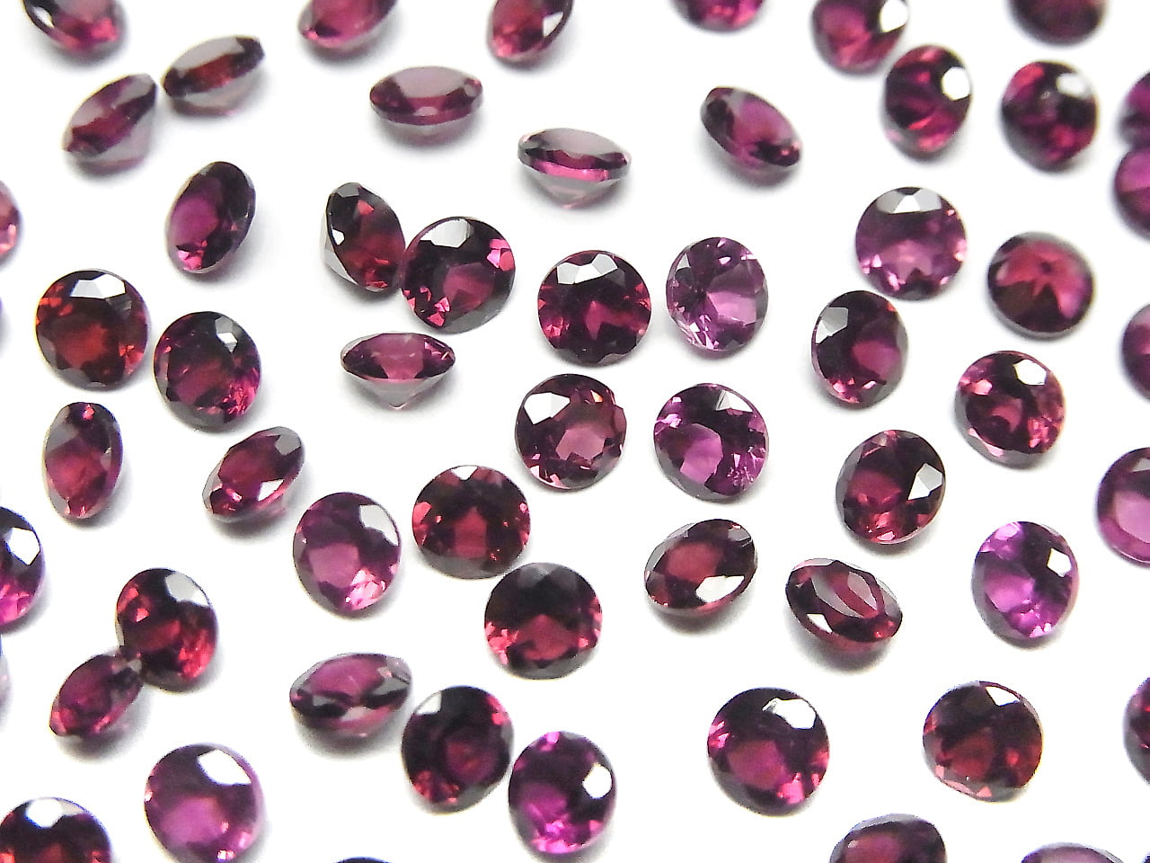 Hochwertiger Rhodolith Granat AAA lose Steine rund facettiert 4x4mm 10 Stück