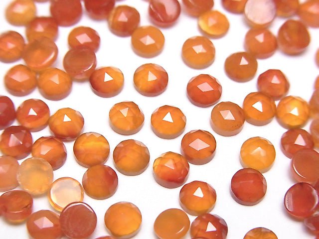 紅玉髓 AAA 圓形玫瑰切割 4x4mm 10顆