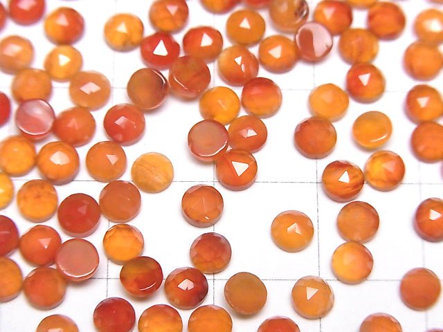 Karnelian AAA Rund Rose Cut 4x4mm 10Stk