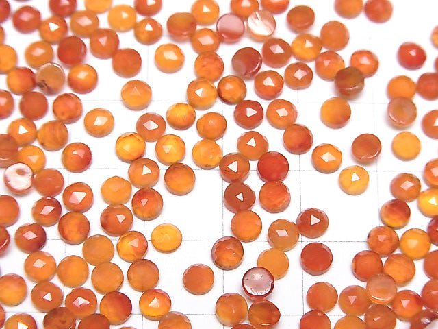 Karnelian AAA Rund Rose Cut 4x4mm 10Stk