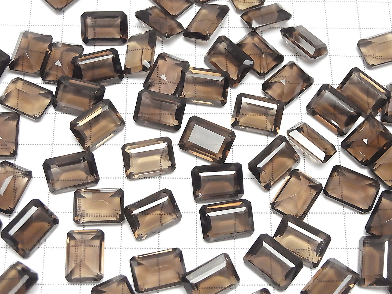 Hochwertiger rauchquarz AAA lose Steine rechteckig facettiert 14x10mm 2Stücke