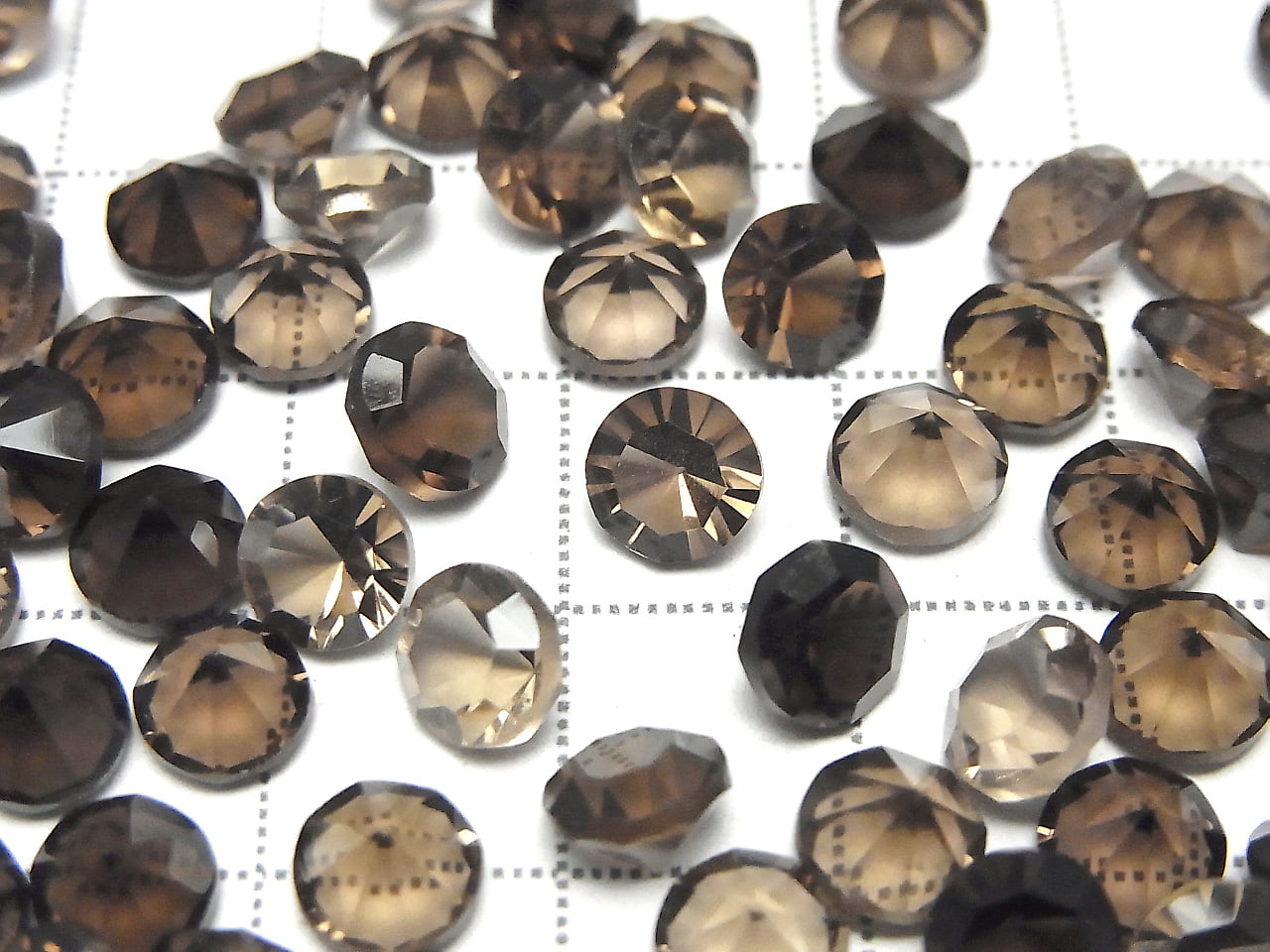 Hochwertiger Rauchquarz AAA Lose Stein Runde Konkavschliff 6x6mm 5 Stück