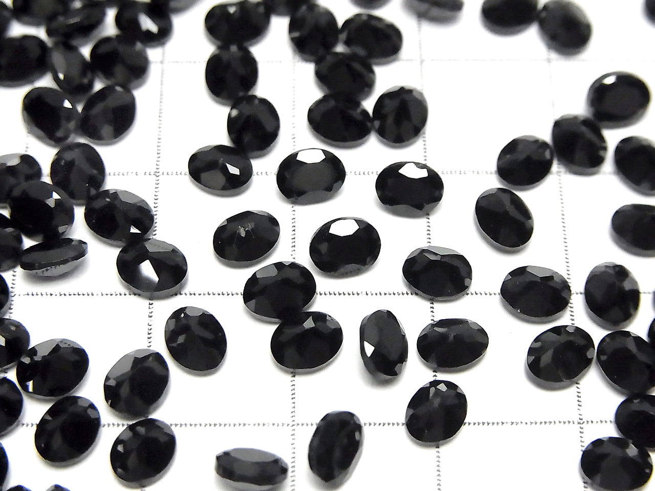 High Quality Black Spinel AAA Undrilled Oval Faceted 5 x 4 mm 15 pcs $4.79!
