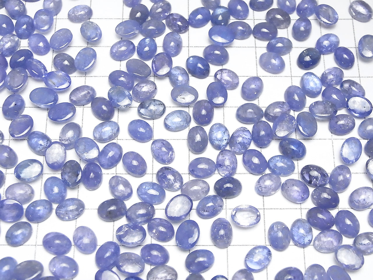 Tanzanite AA++ Oval Cabochon 8x6mm 2pcs