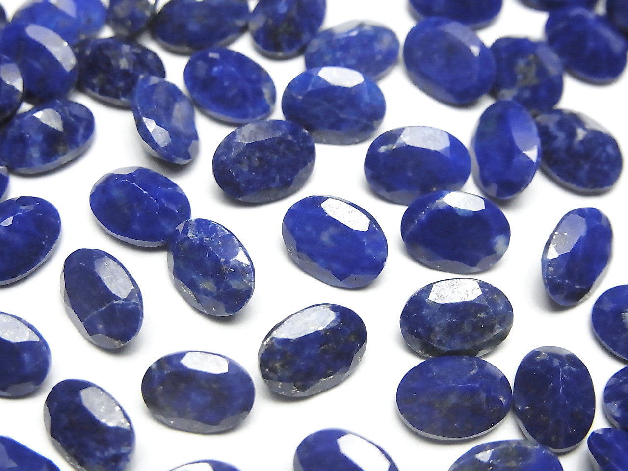 青金石 AA++ 橢圓刻面裸石 8x6mm 5顆