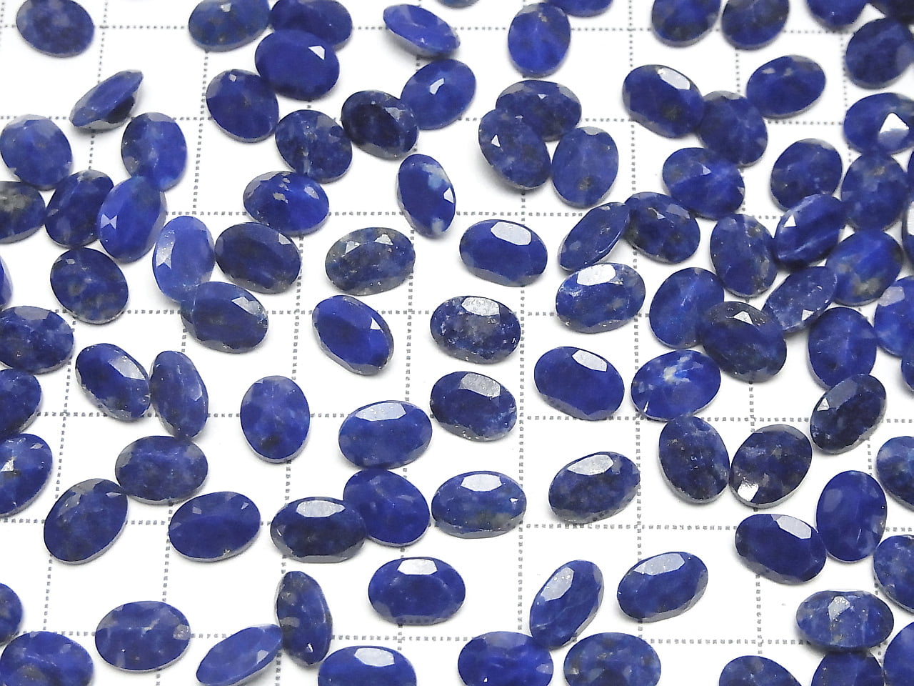 青金石 AA++ 橢圓刻面裸石 8x6mm 5顆