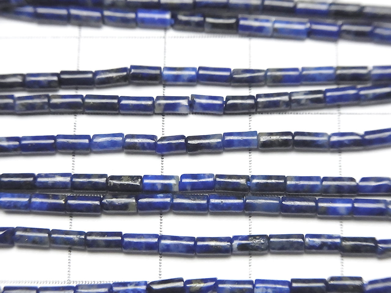 青金石 AA++ 管珠 4x2x2mm 1串 (約 15英吋/36公分)