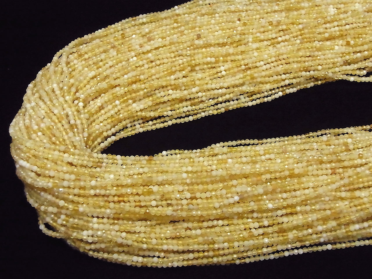 Hochwertig! 2 Stück 9,79 $! Gelber Opal AAA- facettierte Runde 2mm 1Strang Perlen (ca. 15 Zoll / 38 cm)