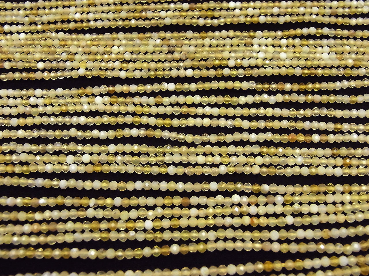 Hochwertig! 2 Stück 9,79 $! Gelber Opal AAA- facettierte Runde 2mm 1Strang Perlen (ca. 15 Zoll / 38 cm)