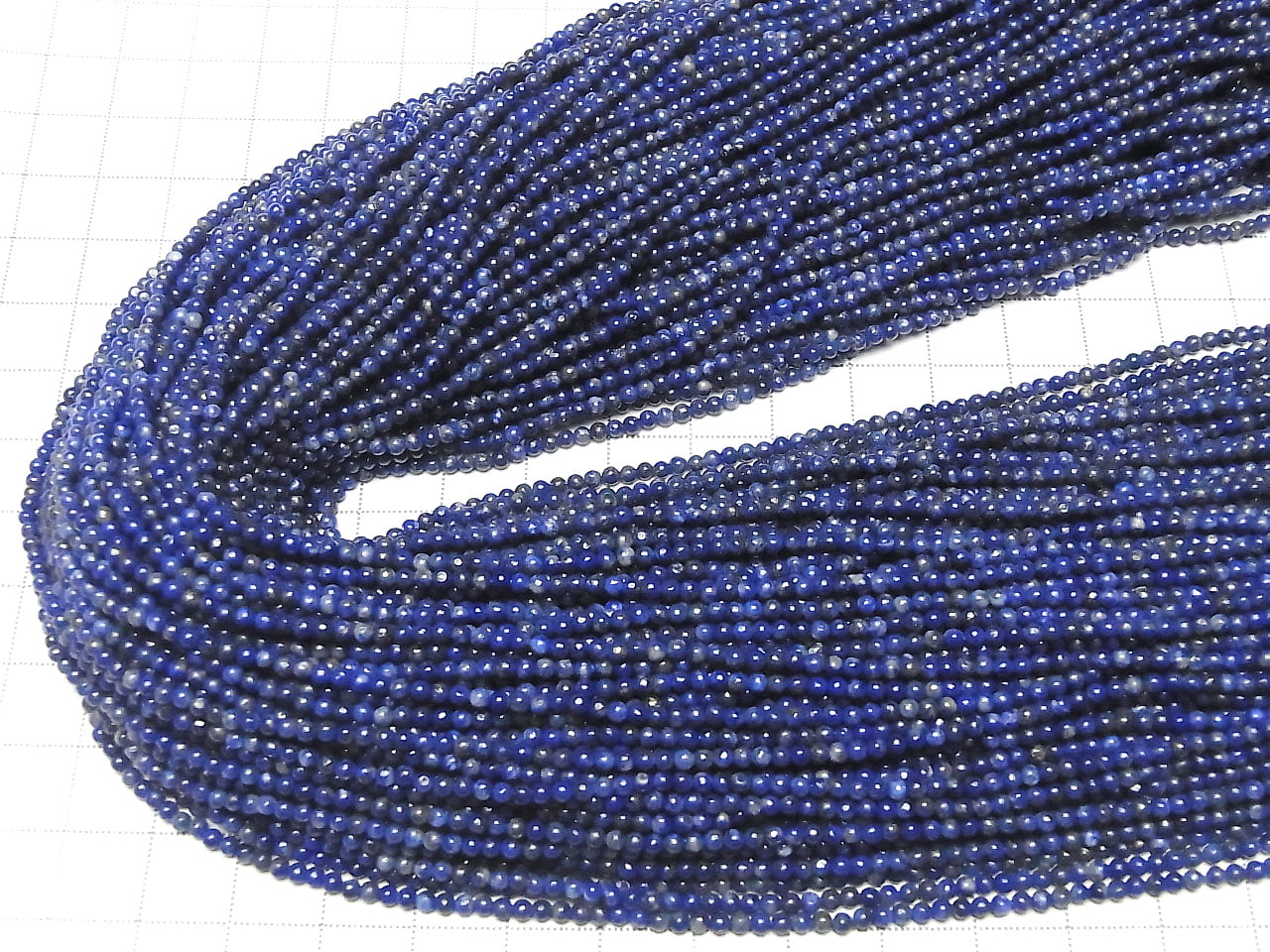 Lapislazuli AA+ Rund 2mm 1Strang Perlen (ca. 15 Zoll / 37 cm)