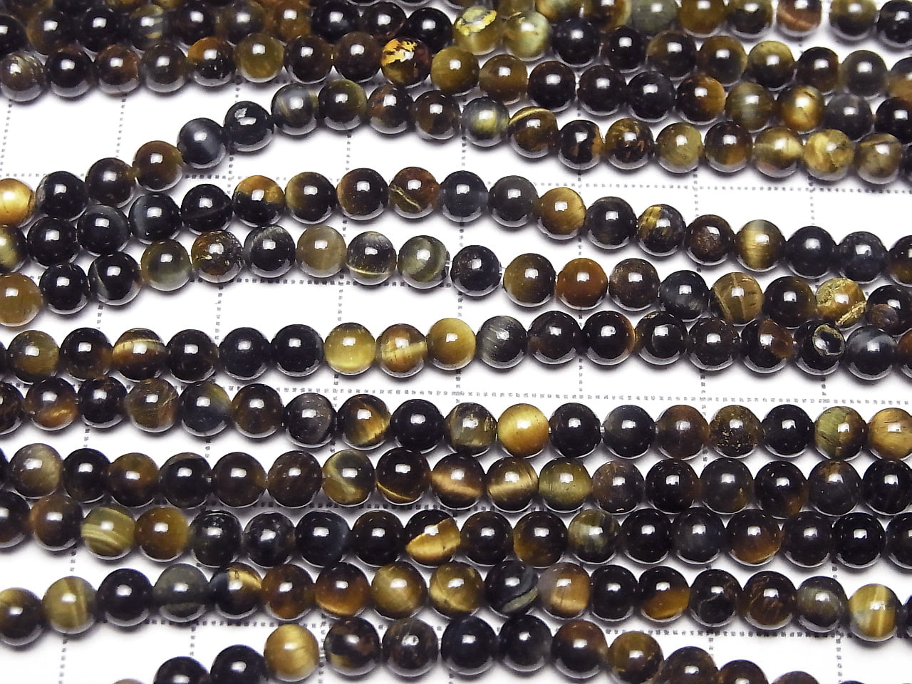 High Quality Mix Tiger's Eye AAA Round 4mm 1strand beads (aprx.15inch / 38cm)