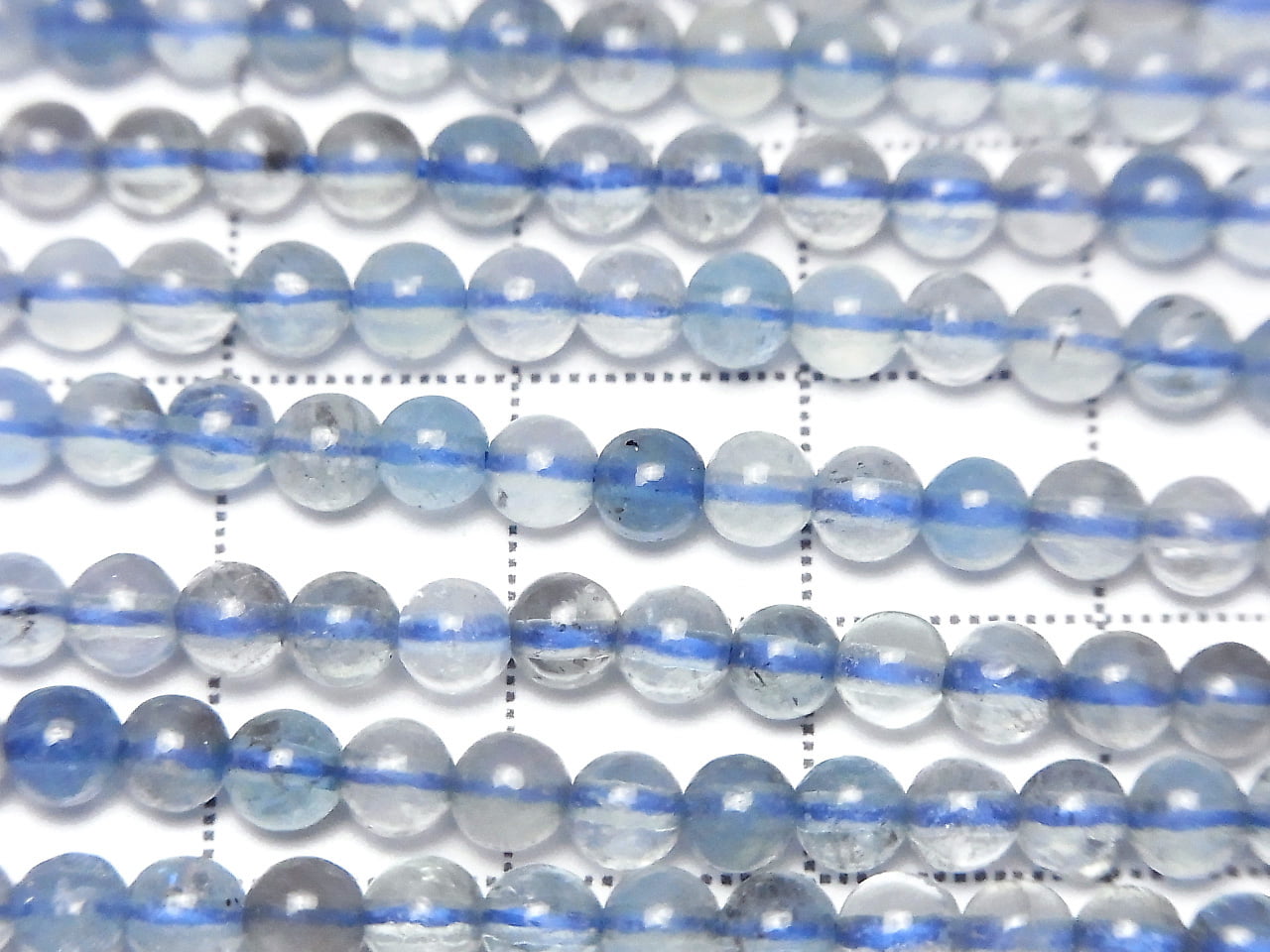 Deep Blue Aquamarine AA++ Round 4mm half or 1strand beads (aprx.15inch/36cm)