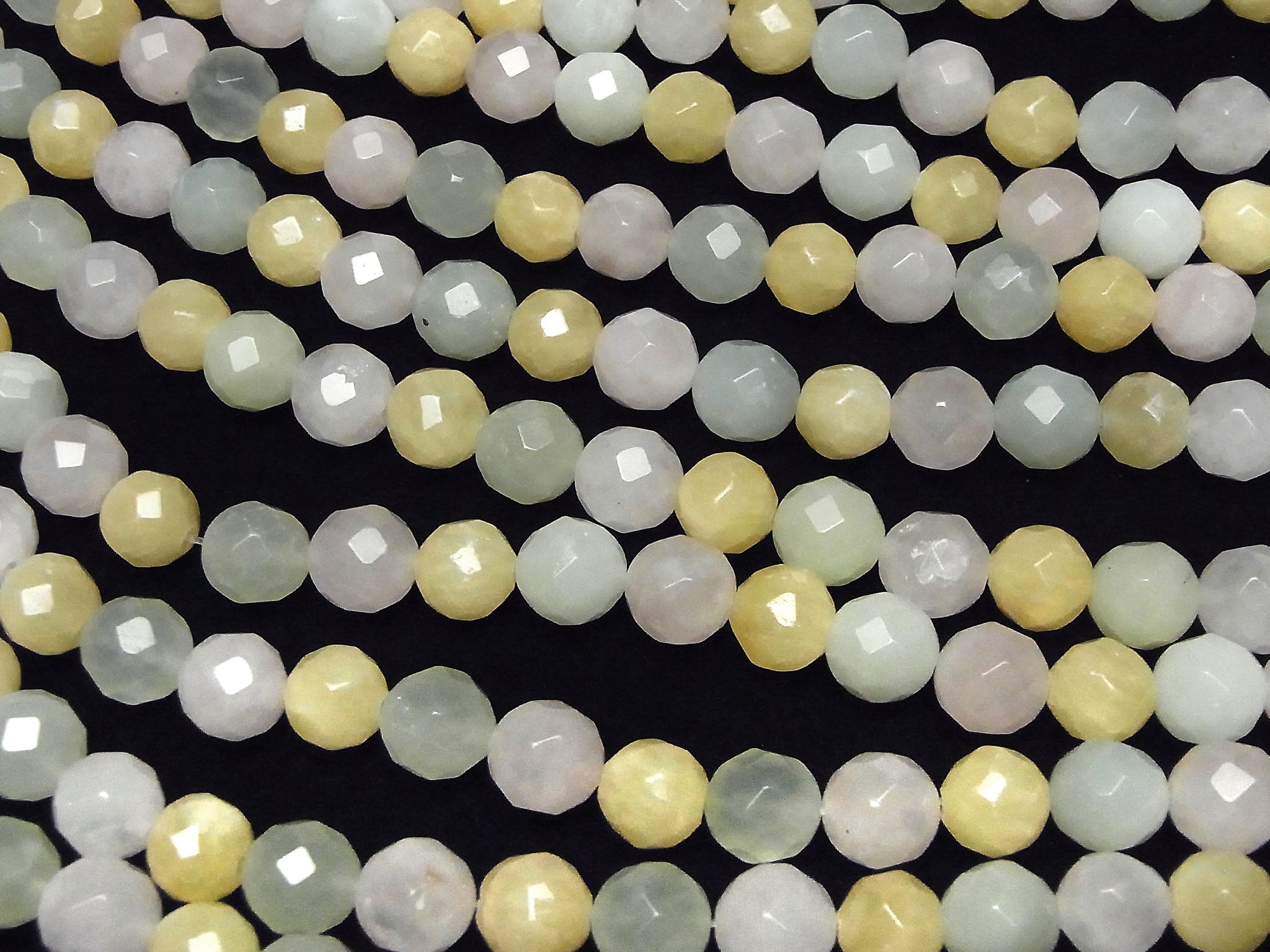 Mixed Stone 64Faceted Round 10mm half or 1strand beads (aprx.15inch/38cm)