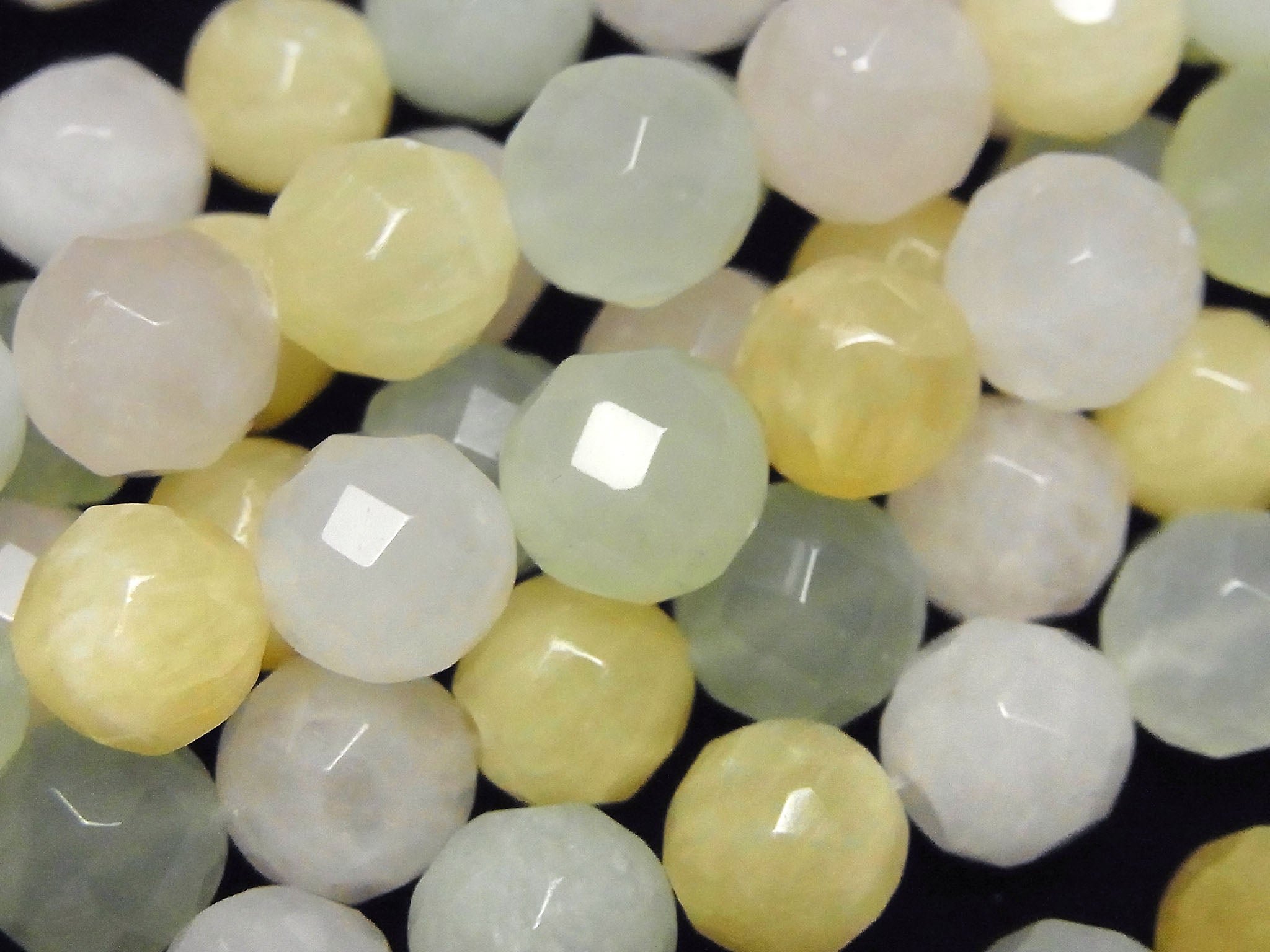 Mixed Stone 64Faceted Round 10mm half or 1strand beads (aprx.15inch/38cm)