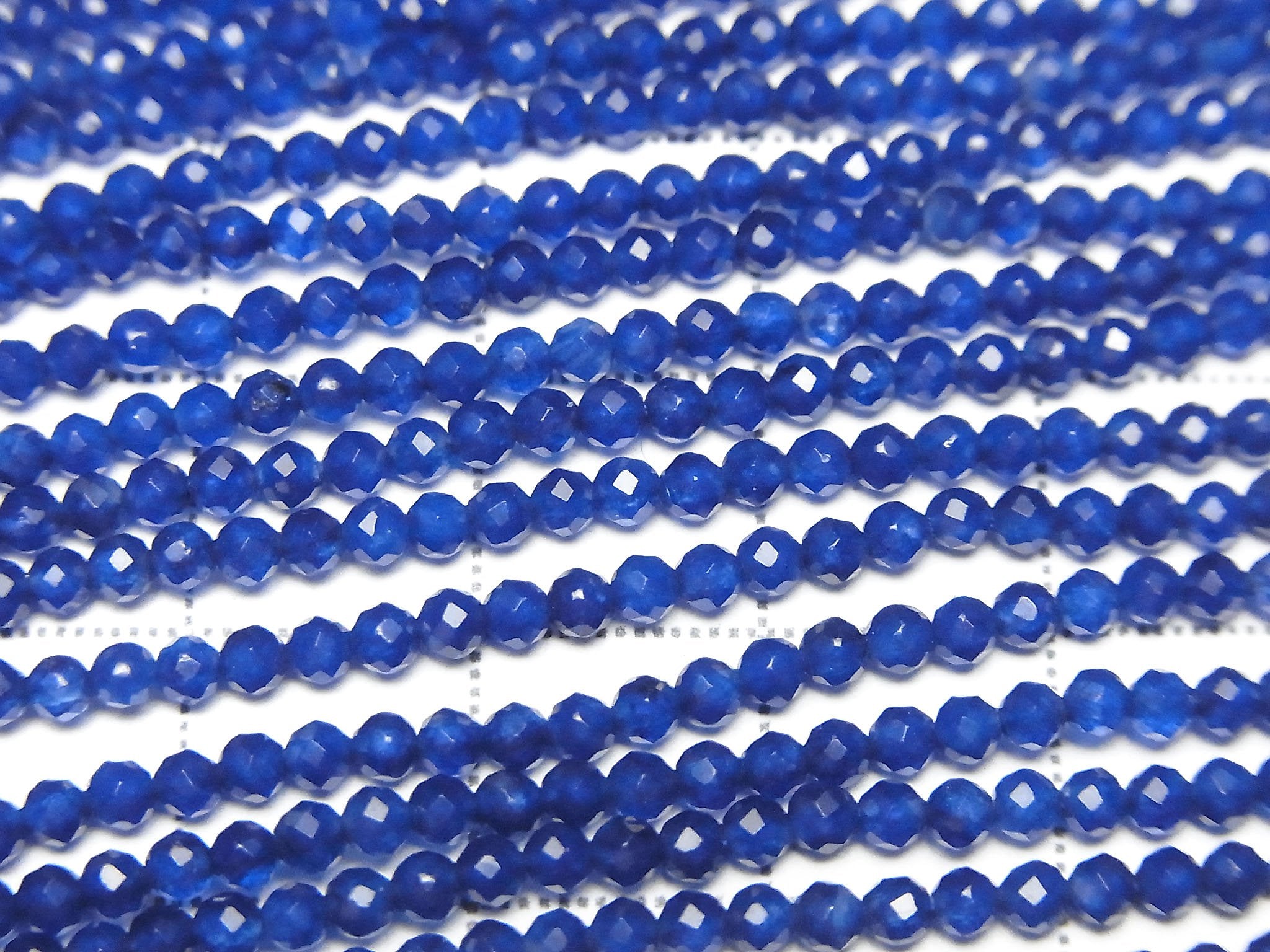 High Quality! Navy Blue Jade Faceted Round 2mm 1strand beads (aprx.12inch/30cm)