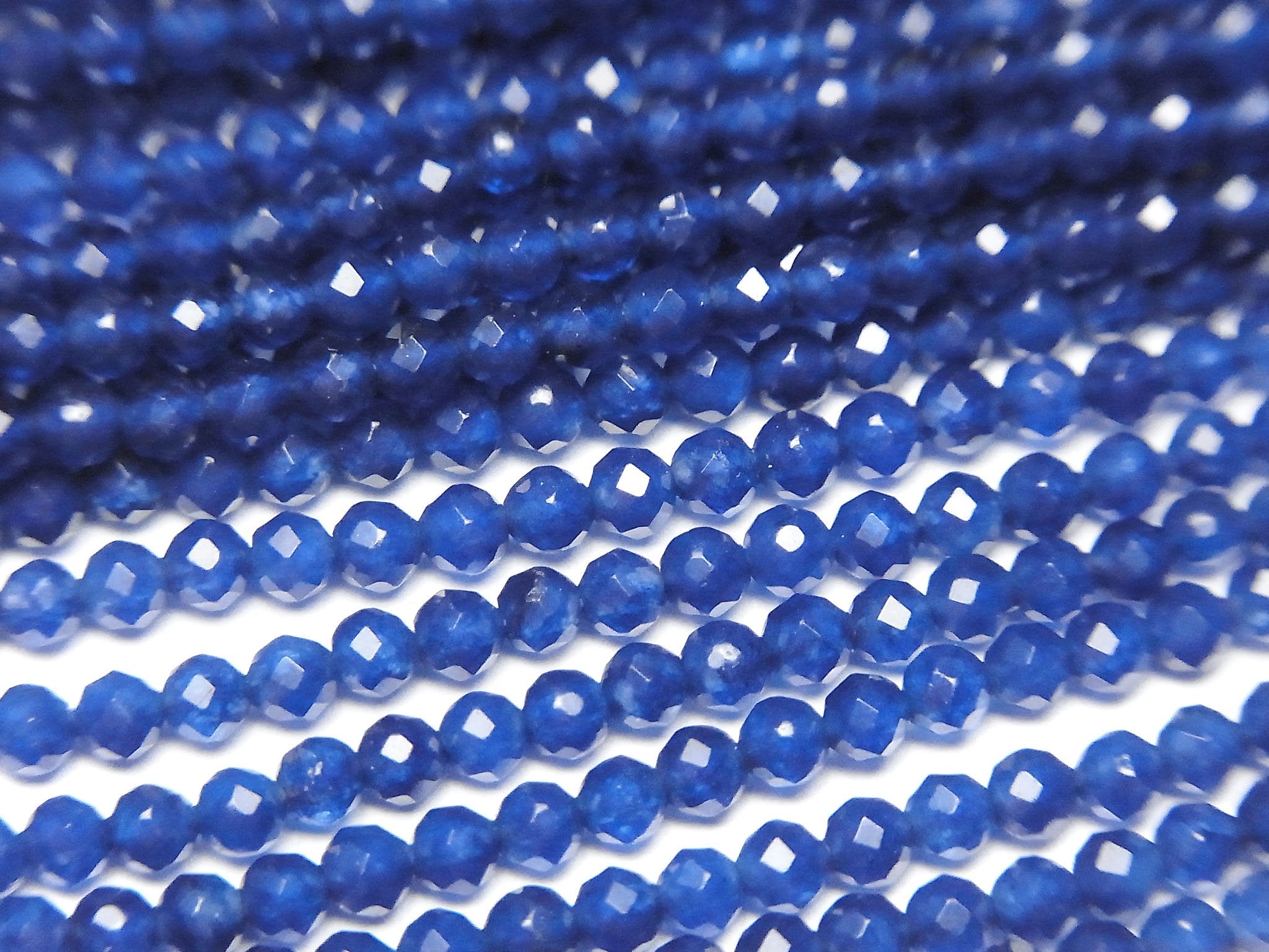 High Quality! Navy Blue Jade Faceted Round 2mm 1strand beads (aprx.12inch/30cm)