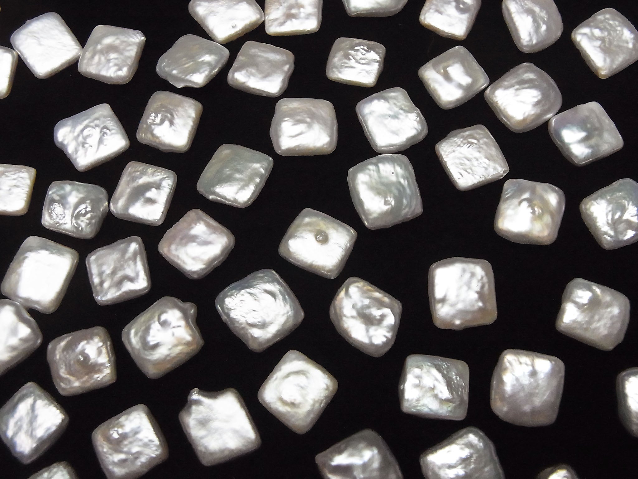 淡水珍珠 AA++ 裸石 方形 10-12mm 白色 5顆