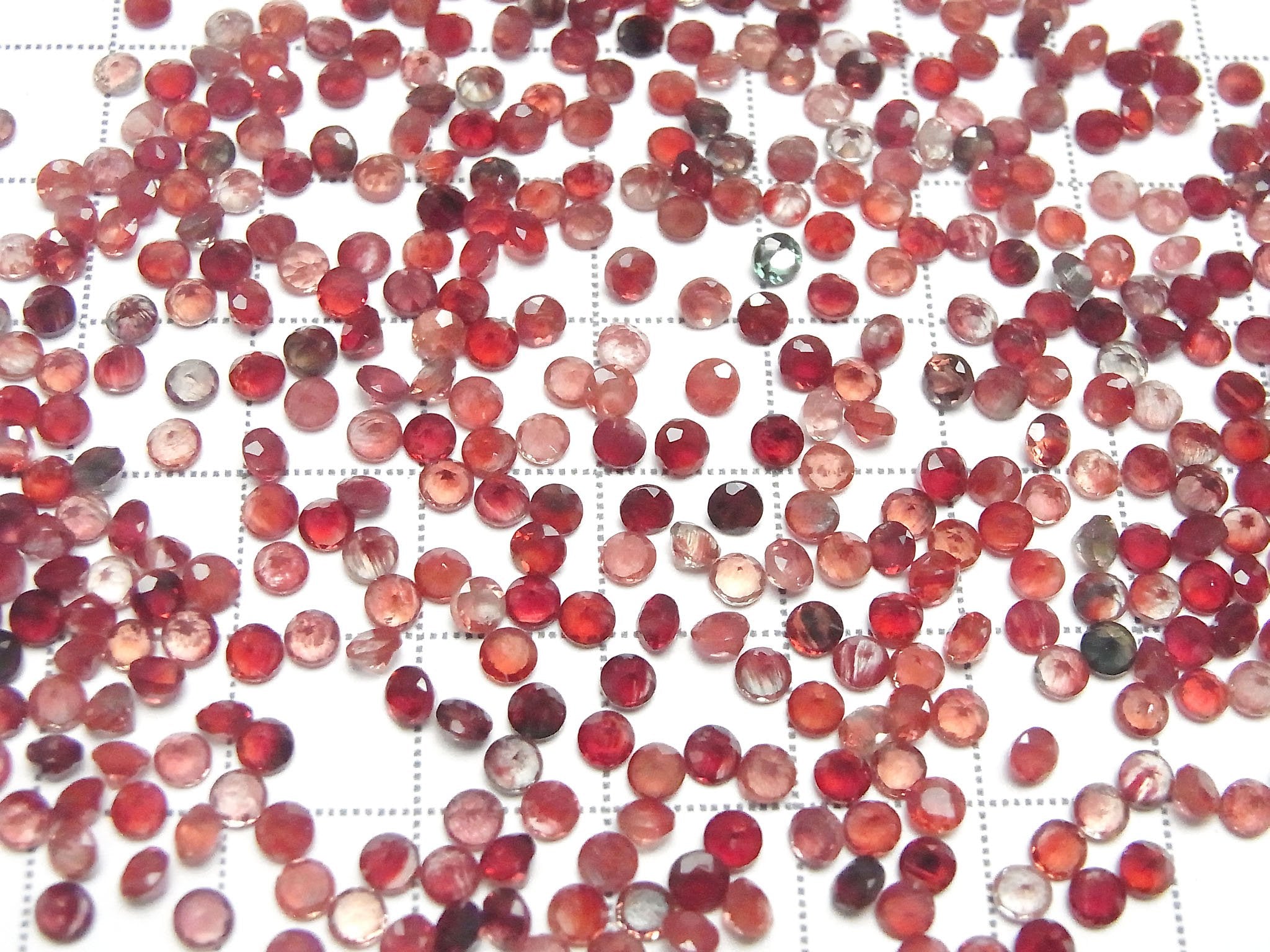 高品質安山石 AAA+ 裸石 圓刻面 3x3mm 10顆