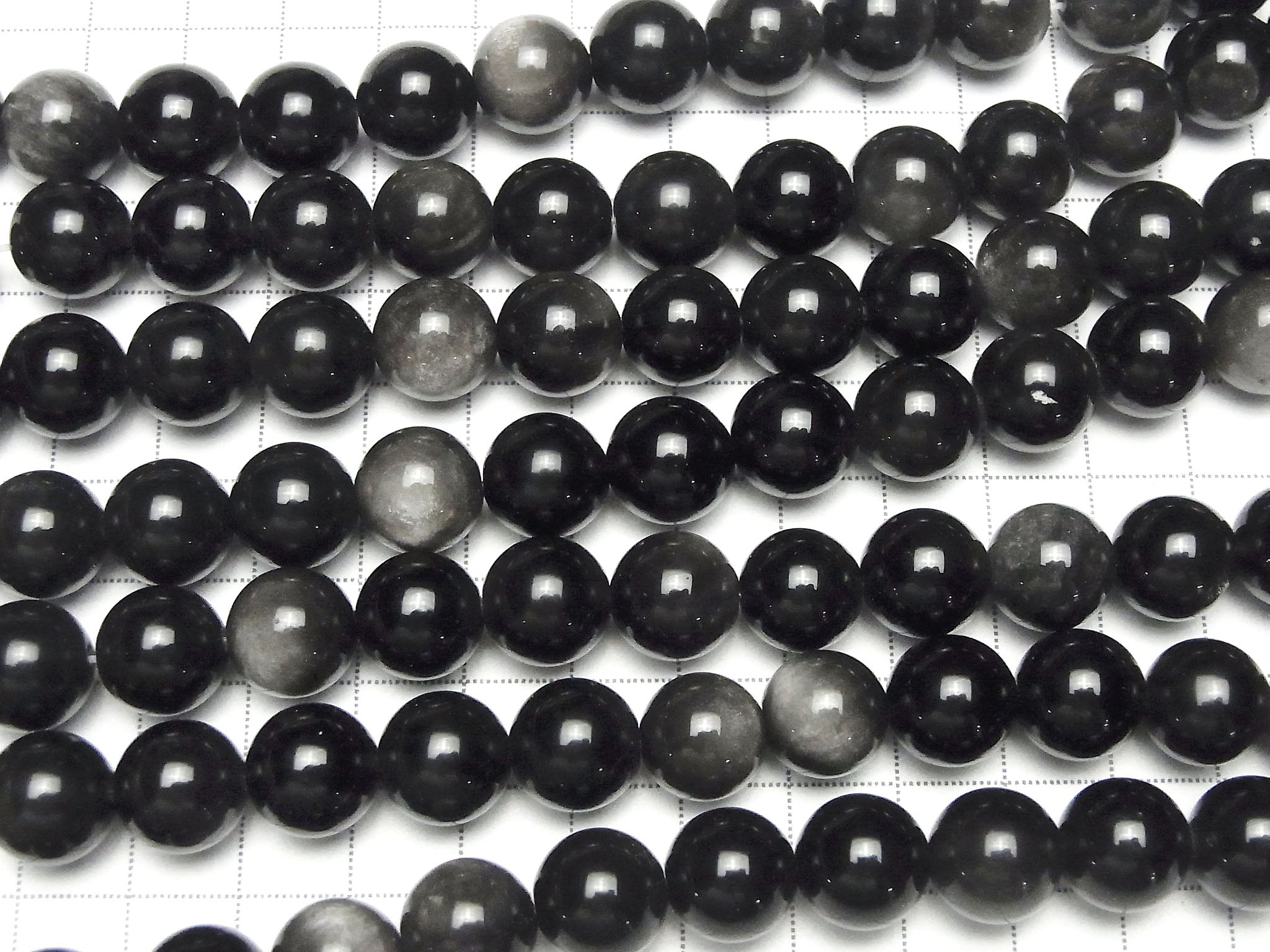 1strand $7.79! Silver Sheen Obsidian AAA Round 12mm 1strand beads (aprx.15inch / 36cm)