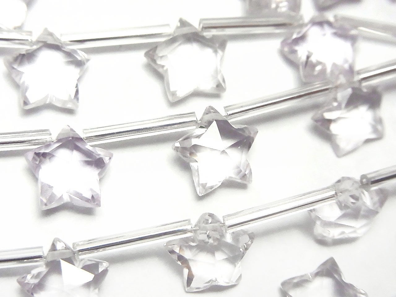 高品質紫水晶 AAA 刻面星形 10x10mm 1串珠子(8顆)