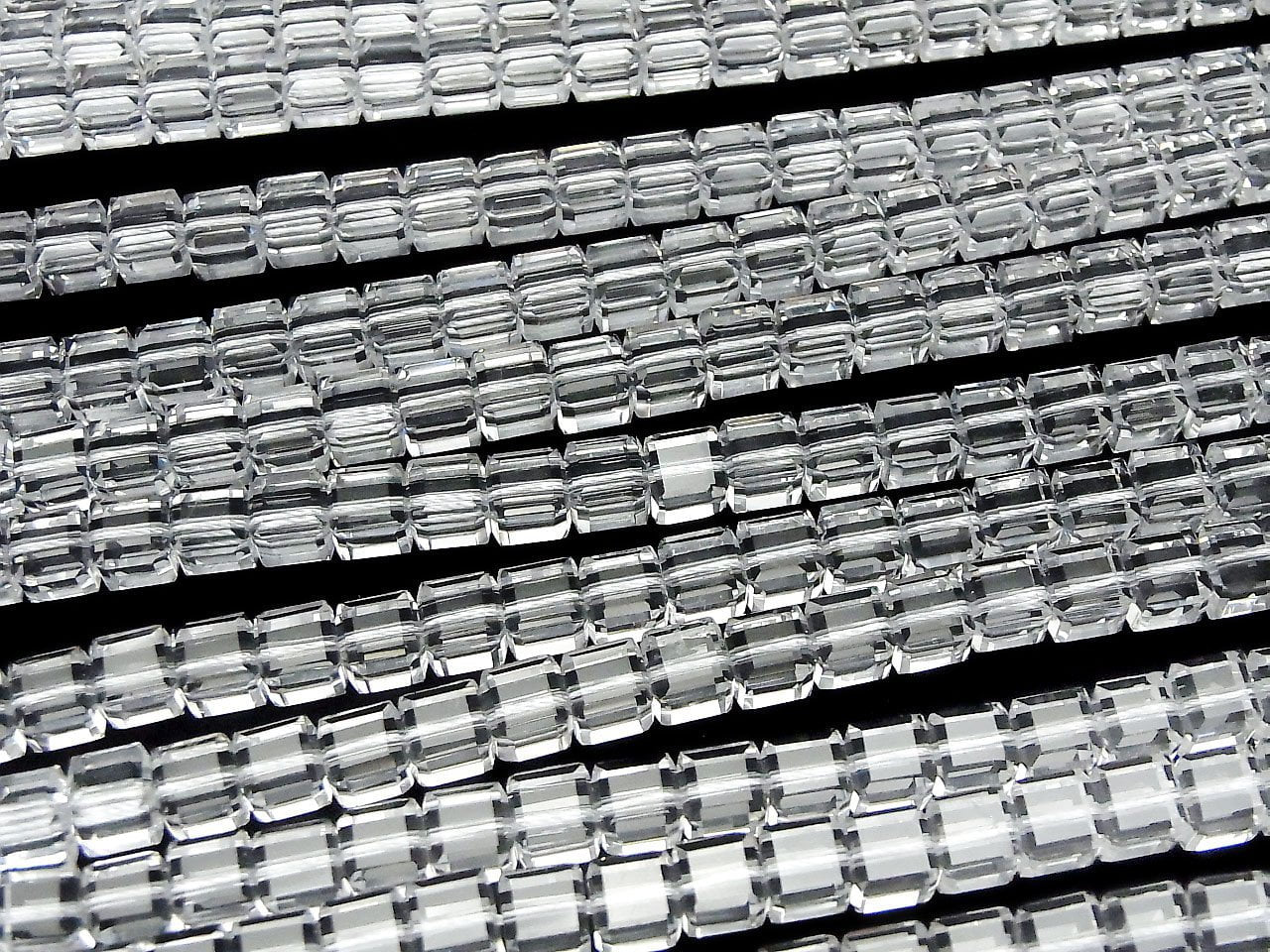 High Quality! Crystal Quartz AAA Cube Shape 6x6x6mm half or 1strand beads (approx. 15inch/38cm)