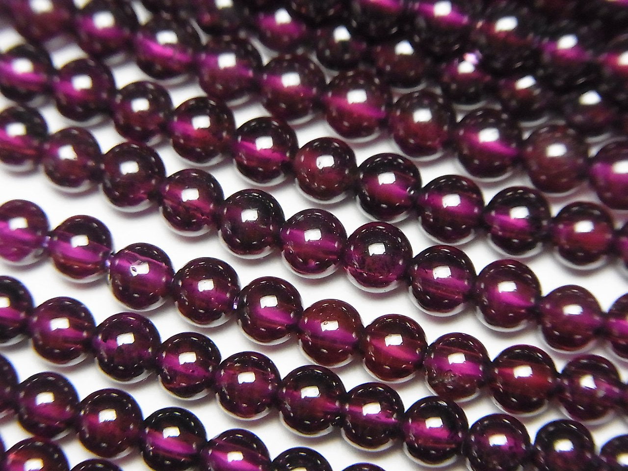 Grenat Indien AAA Rond 4mm 1 fil perles (env. 15inch/37cm)