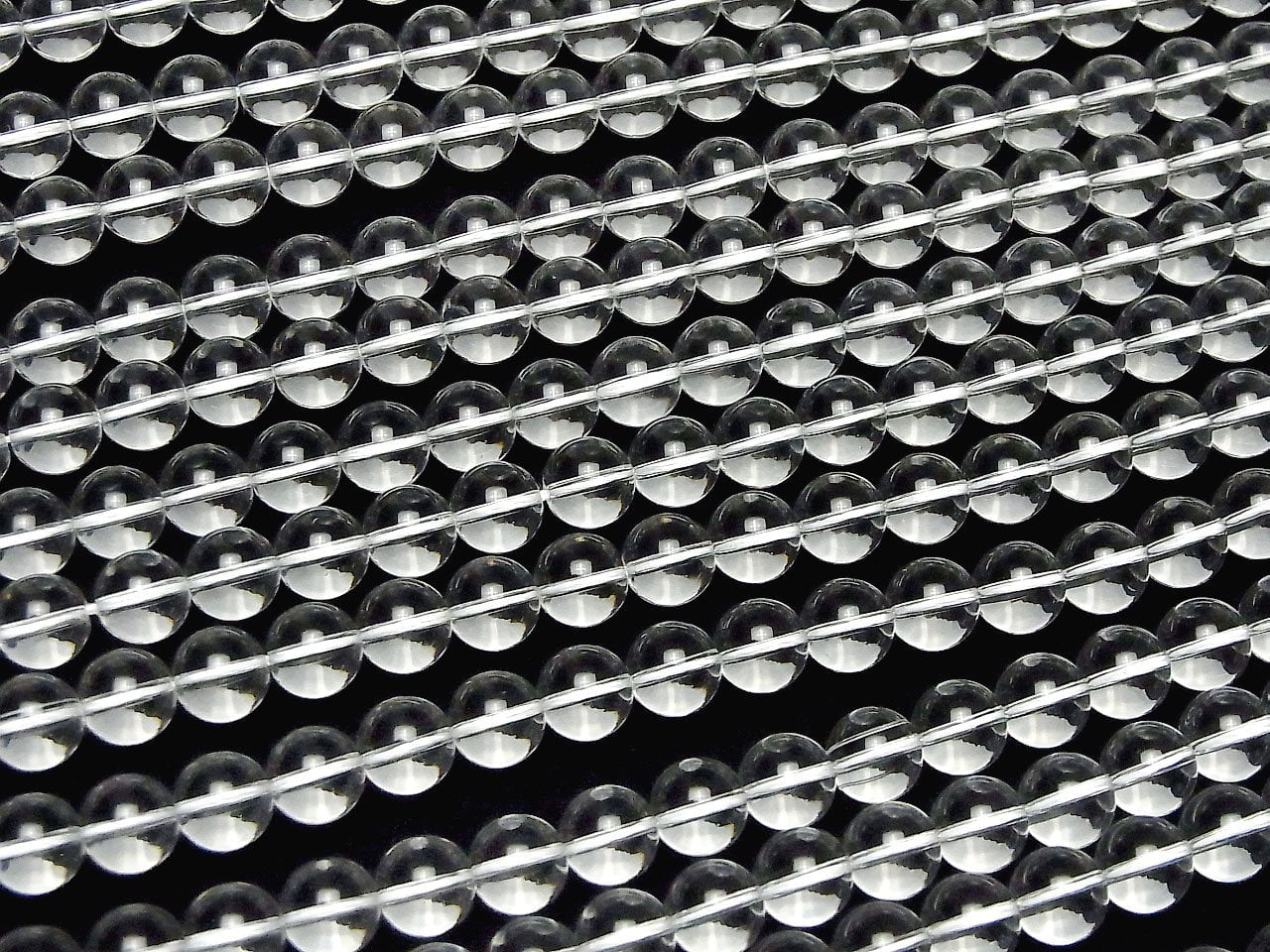 Kristall (geschmolzener Quarz) AAA Rund 8mm 1Strang Perlen (ca. 15 Zoll / 36 cm)