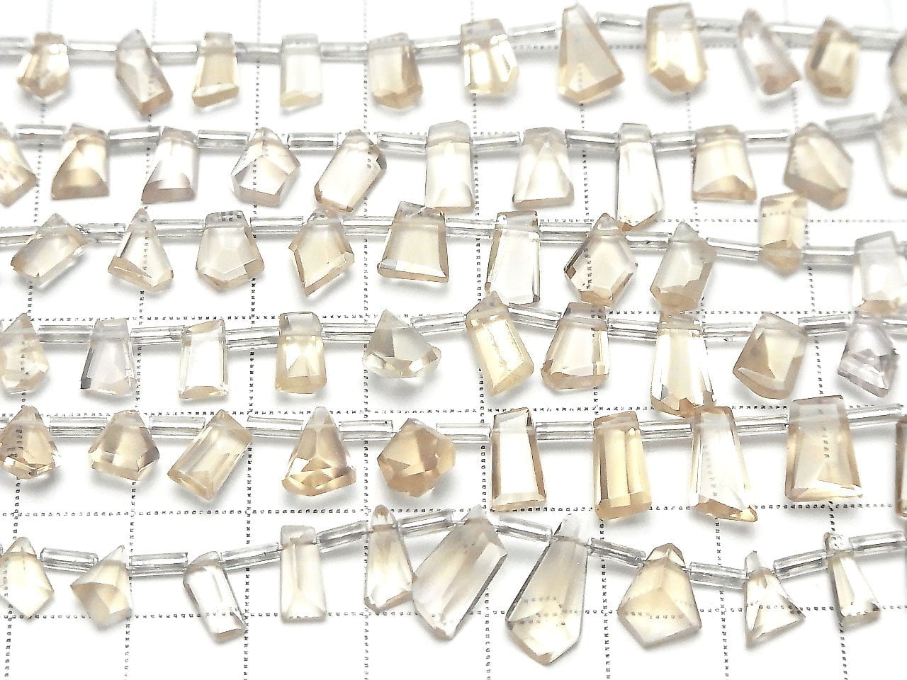High Quality Natutal Champagne Color Quartz AAA- fancy shape cut 1strand beads (aprx.8inch/20cm)