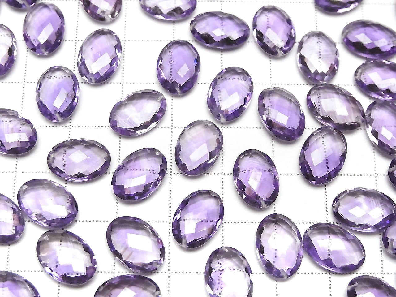 High Quality Amethyst AA++ Faceted Oval 13x9mm 3pcs