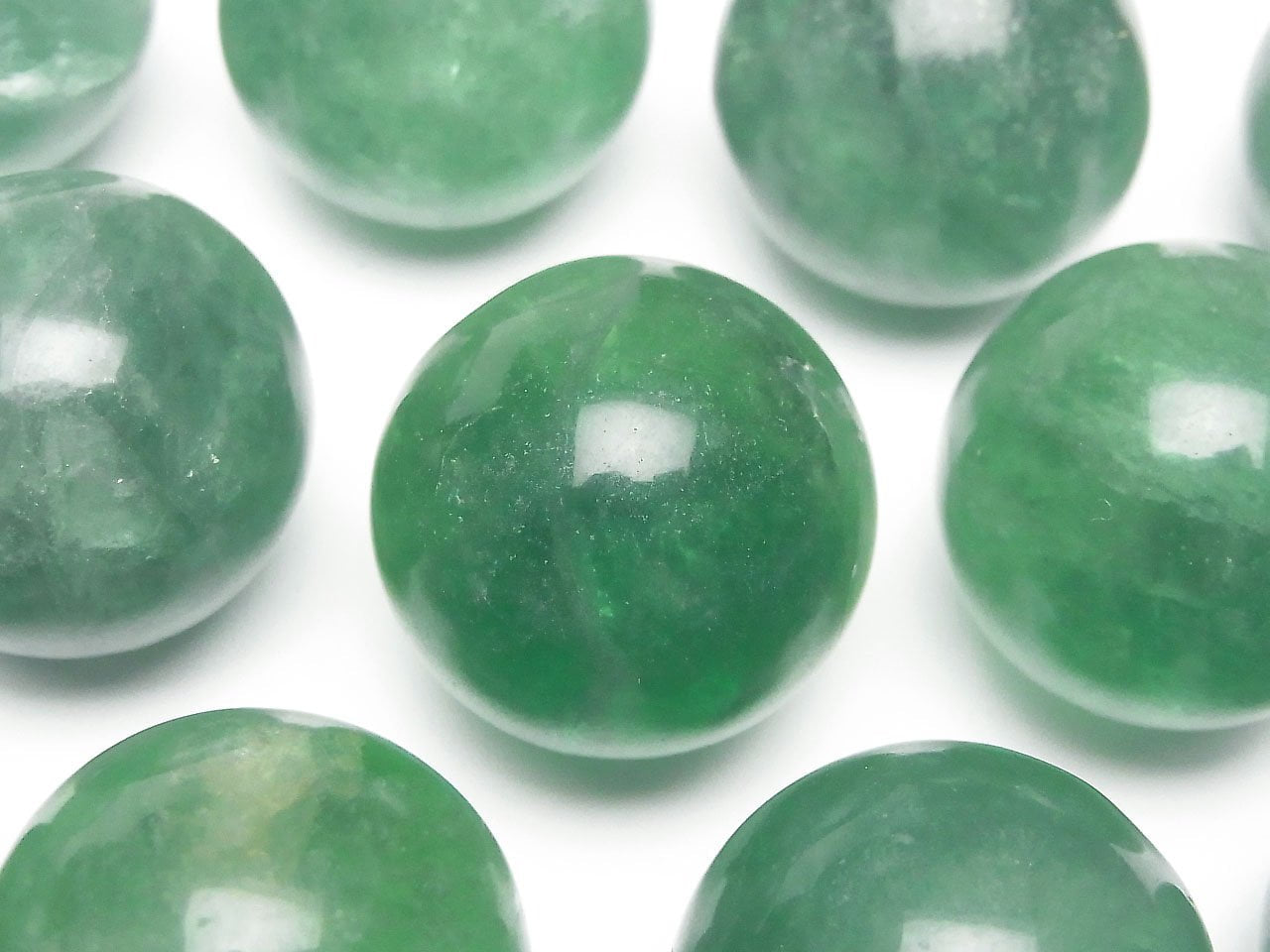 Grüner Fluorit AA++ Kugel rund 30mm 1 Stück