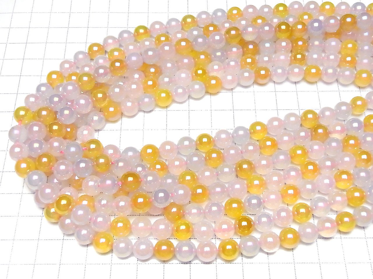 1strand $8.79! Flash, multicolored Chalcedony Round 8mm 1strand beads (aprx.15inch / 36cm)