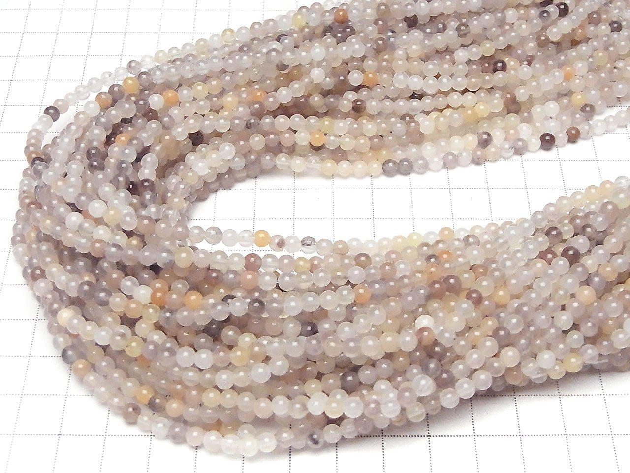 Multicolor-Quarz Rund 4mm 1Strang Perlen (ca. 15 Zoll/36 cm)