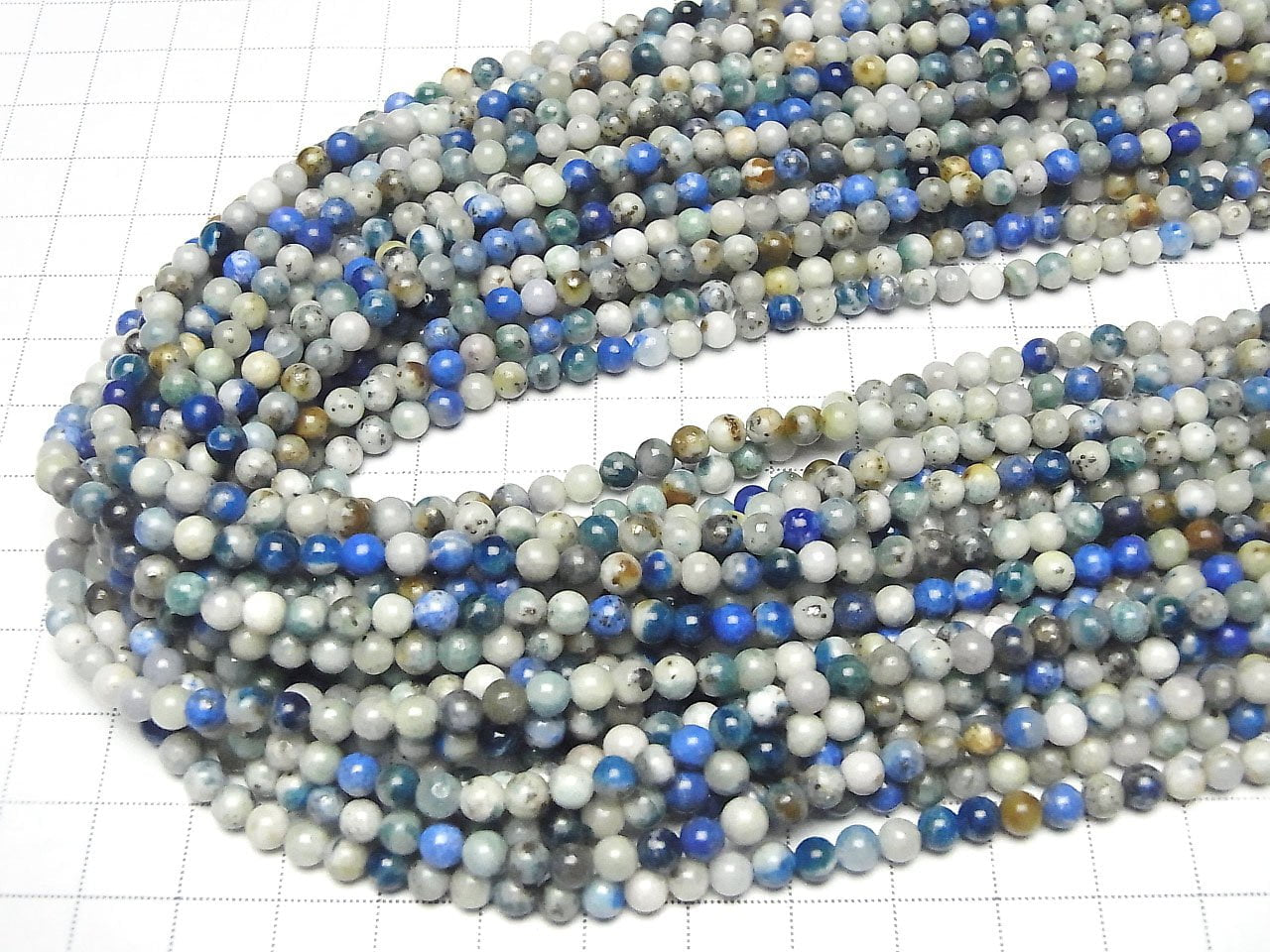 Hackmanite Round 4mm 1strand beads (aprx.15inch/37cm)