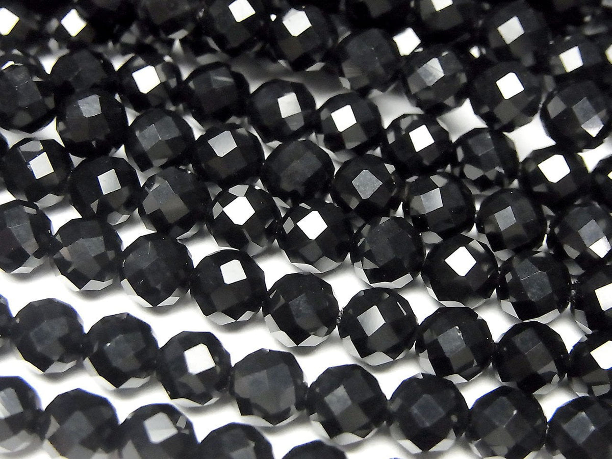 Onyx rond 64 facettes 6mm 1 fil de perles (env. 36cm/15inch) Haute Qualité !